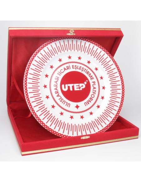 Porselen Tabak Plaket