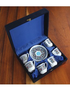 Set of 6 Topkapı Coffee Cups - Velvet Boxed