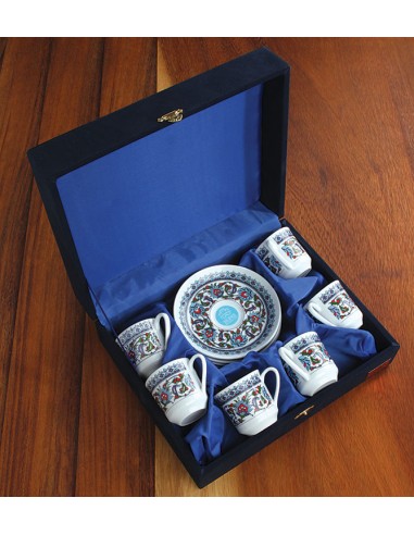 Set of 6 Topkapı Coffee Cups - Velvet Boxed