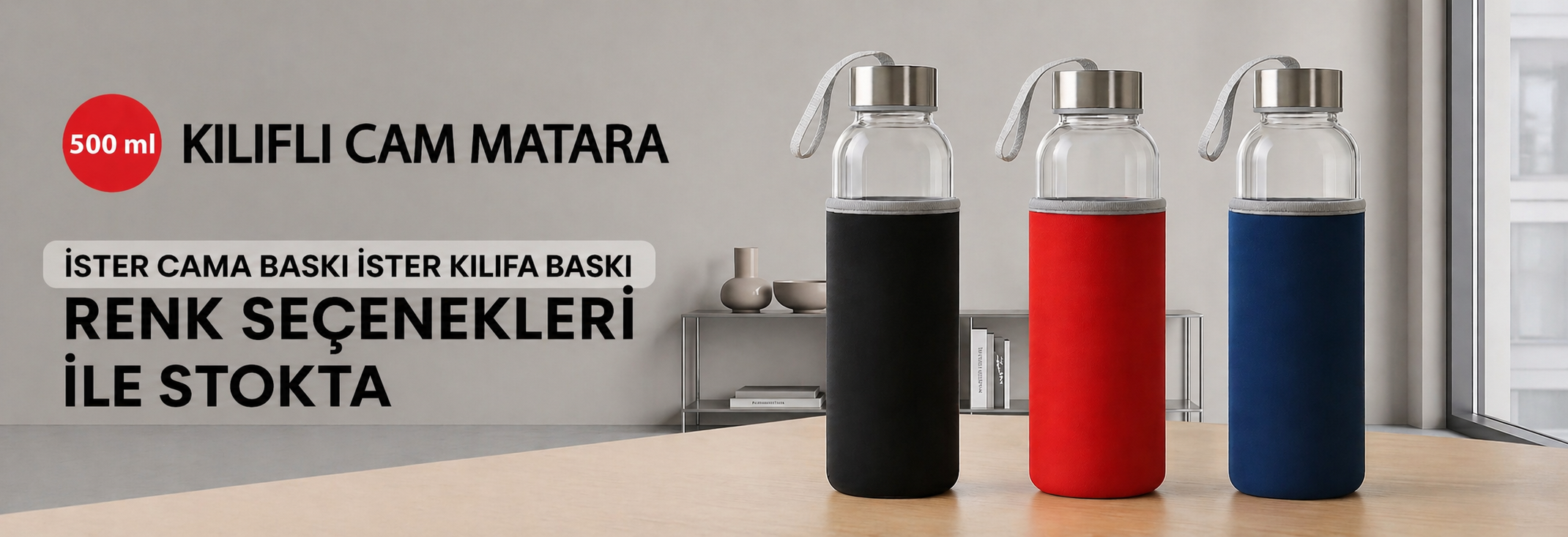 kılıflı cam matara